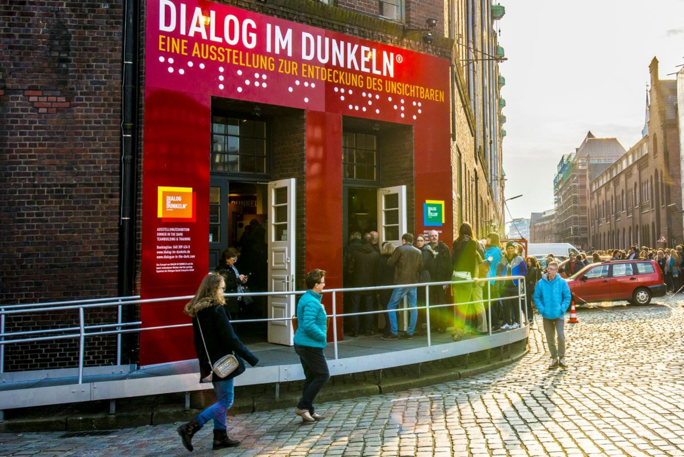 Queues stretch across the street for Hamburg’s ‘Dialogue in the Dark’