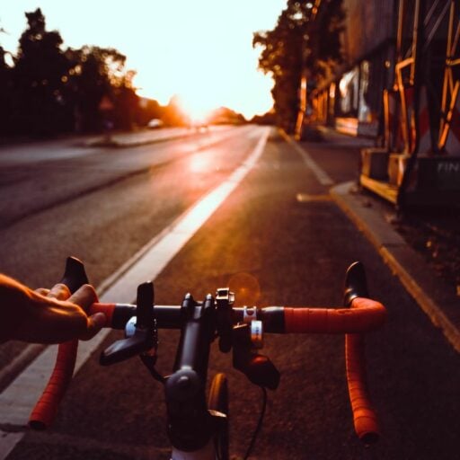 A cyclist in Berlin