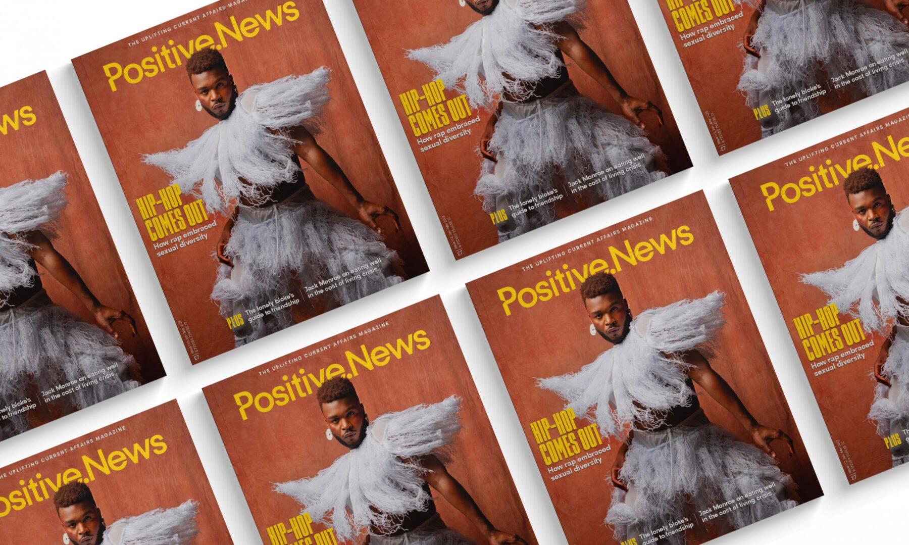 Image for Queer hip-hop, male friendships, and more. What to expect in the new issue of Positive News