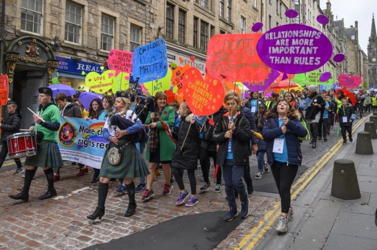 Image for Children march for their rights in Scotland