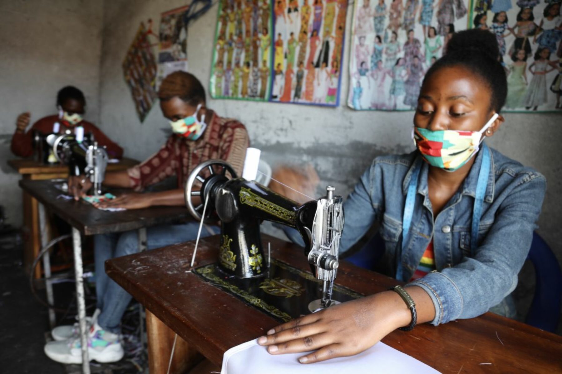 Image for The African tailors sewing face masks to halt the spread of coronavirus